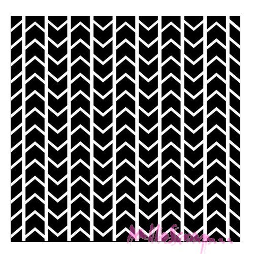 Pochoir chevrons stencil, mask décoration scrapbooking carterie - 1 pièce