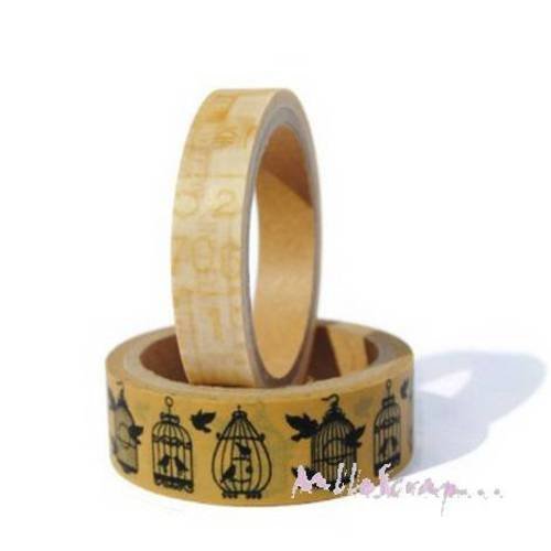 Masking tape autocollant embellissement scrapbooking carterie journaling - 2 pièces