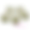 Appliques fleurs tissu crème dentelle embellissement scrapbooking carterie couture - 5 pièces