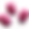 Cabochons oursons rose foncé résine embellissement scrapbooking carterie bijoux diy - 3 pièces