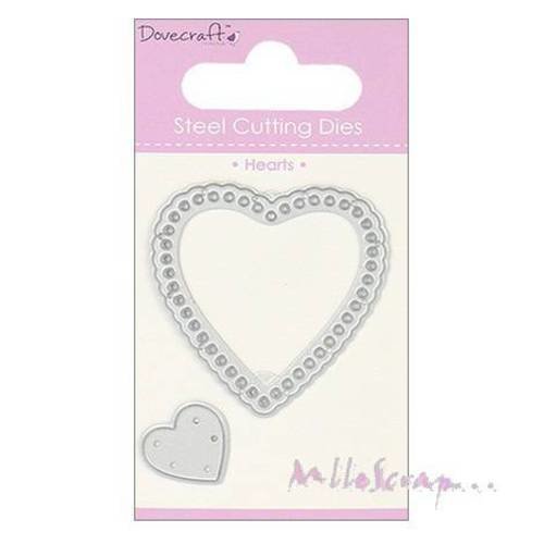 Dies cut ou gabarits de découpe coeurs scrapbooking carterie journaling diy - 2 pièces