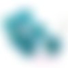 Fleurs papier bleu clair embellissement scrapbooking carterie diy - 5 pièces