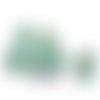 Fleurs papier bleu embellissement scrapbooking carterie diy - 5 pièces