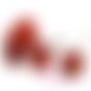 Fleurs papier rouge embellissement scrapbooking carterie diy - 5 pièces