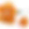 Fleurs papier orange clair embellissement scrapbooking carterie diy - 5 pièces