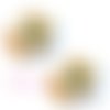 Appliques fleurs tissu embellissement scrapbooking carterie bijoux diy - 2 pièces