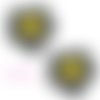 Appliques fleurs tissu embellissement scrapbooking carterie bijoux diy - 2 pièces