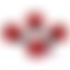 Coccinelles rouge cabochons résine embellissement scrapbooking carte bijoux diy - 4 pièces