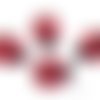 Coccinelles rose cabochons résine embellissement scrapbooking carte bijoux diy - 4 pièces