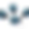 Coccinelles bleu cabochons résine embellissement scrapbooking carte bijoux diy - 4 pièces
