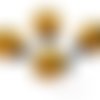 Coccinelles jaune cabochons résine embellissement scrapbooking carte bijoux diy - 4 pièces