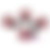 Coccinelles rose cabochons résine embellissement scrapbooking carte bijoux diy - 4 pièces