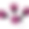 Coccinelles violet cabochons résine embellissement scrapbooking carte bijoux diy - 4 pièces