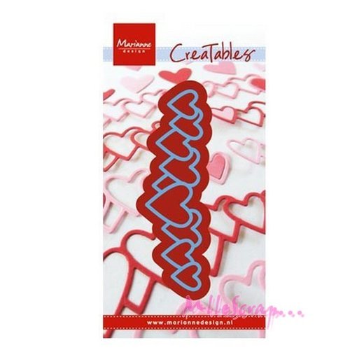 *die cut ou découpe petits coeurs marianne design scrapbooking carterie diy - 1 pièce
