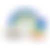 Arc en ciel pâte polymère embellissement scrapbooking carterie bijoux diy - 1 pièce