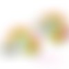 Arcs en ciel pâte polymère embellissement scrapbooking carterie bijoux diy - 2 pièces