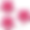 Fleurs tissu vichy rose appliques embellissement scrapbooking carterie couture diy - 5 pièces