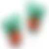 Cabochons oursonnes résine embellissement scrapbooking carterie bijoux diy - 2 pièces