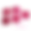 Fleurs rose foncé dentelle appliques tissu embellissement scrapbooking carte diy - 5 pièces