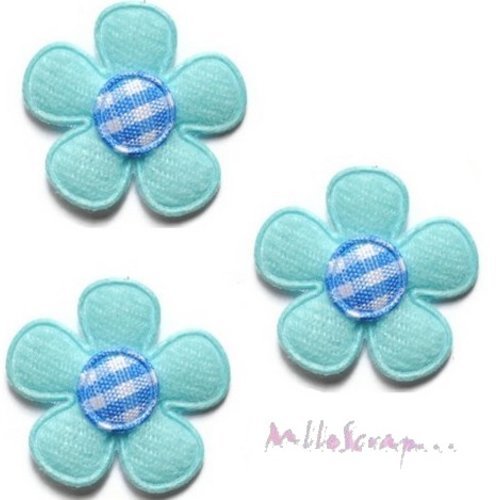 Petites fleurs appliques tissu embellissement scrapbooking carterie couture diy - 5 pièces