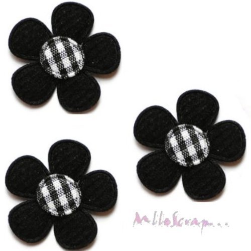 Petites fleurs appliques tissu embellissement scrapbooking carterie couture diy - 5 pièces