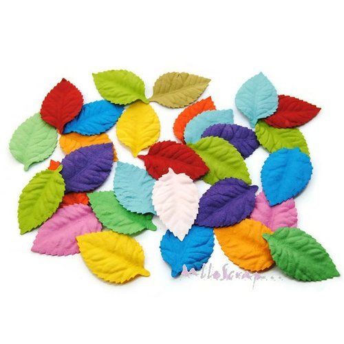 Feuilles en papier multicolores embellissement scrapbooking carterie décoration - 30 pièces