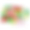 Fleurs papier multicolores "the night before christmas" noel embellissement scrapbooking carterie diy - 30 pièces