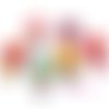 Cabochons petites filles résine multicolore embellissement scrapbooking carterie bijoux diy - 6 pièces