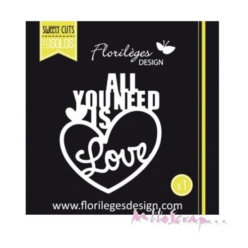 Die cut ou forme de découpe florilèges design sweety cut "all you need" scrapbooking carterie big shot - 1 pièce