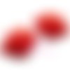 Cabochons bouches résine rouge embellissement scrapbooking bijoux diy - 2 pièces