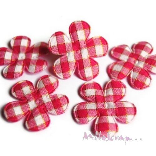 Fleurs appliques tissu embellissement scrapbooking carte couture bijoux diy - 10 pièces