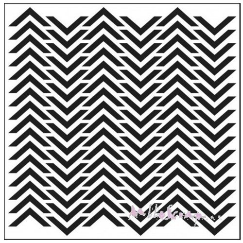 Pochoir chevrons stencil, mask "thecraftersworkshop" décoration scrapbooking peinture diy - 1 pièce