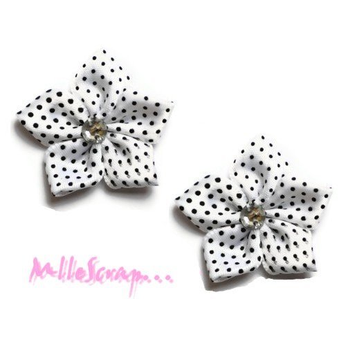 Fleurs tissu appliques satin embellissement scrapbooking carterie couture diy - 5 pièces