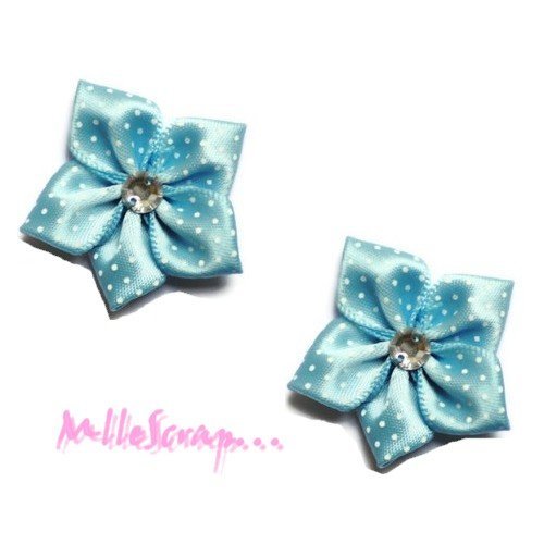 Fleurs tissu appliques satin embellissement scrapbooking carterie couture diy - 5 pièces