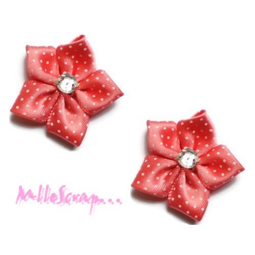 Fleurs tissu appliques satin embellissement scrapbooking carterie couture diy - 5 pièces