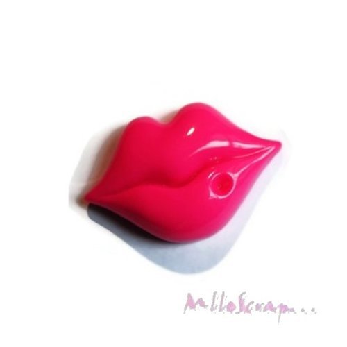 Bouche cabochon résine embellissement scrapbooking carterie bijoux diy - 1 pièce