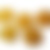 Fleurs appliques tissu organza, perles embellissement scrapbooking carte couture diy - 5 pièces