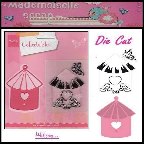 Die cut et tampons marianne design scrapbooking carterie diy - 3 pièces