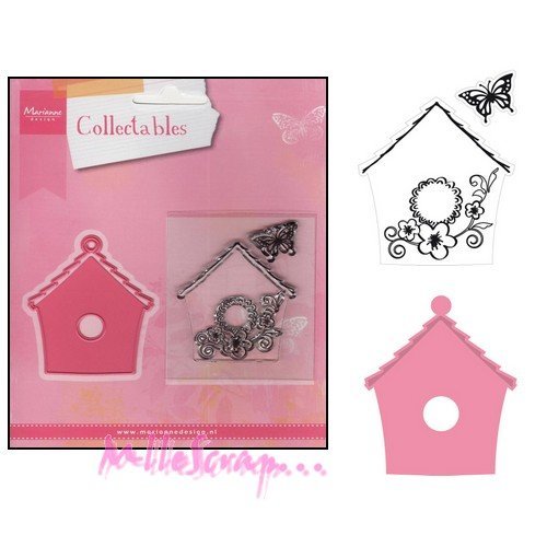 Die cut et tampons marianne design scrapbooking carterie diy - 3 pièces