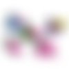 Piafs multicolores cabochons résine embellissement scrapbooking carterie bijoux diy - 5 pièces