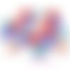 Fleurs appliques tissu satin multicolore scrapbooking carterie couture diy - 20 pièces