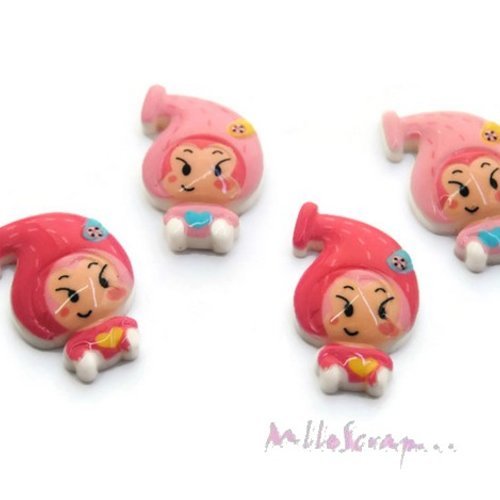 Bébés cabochons résine embellissement scrapbooking carterie bijoux diy - 4 pièces