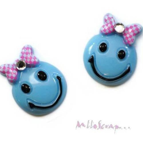 Sourire girly cabochons résine embellissements scrapbooking carterie bijoux diy - 5 pièces