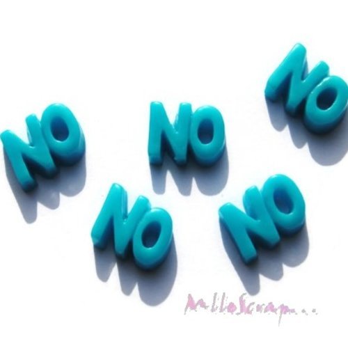 "no" cabochons résine embellissement scrapbooking carterie bijoux diy - 5 pièces