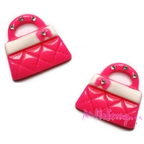 Sacs cabochons résine embellissement scrapbooking carterie bijoux diy - 2 pièces