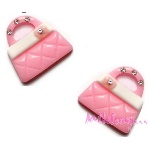 Sacs cabochons résine embellissement scrapbooking carterie bijoux diy - 2 pièces