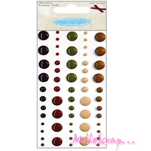 Demi-perles autocollantes embellissements scrapbooking carterie journaling diy - 60 pièces
