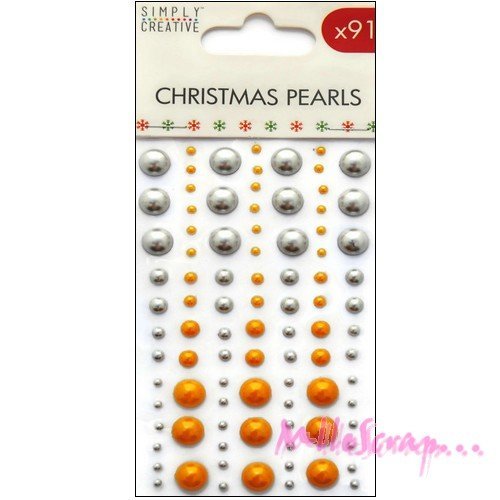 Demi-perles autocollantes embellissements scrapbooking carterie journaling diy - 91 pièces