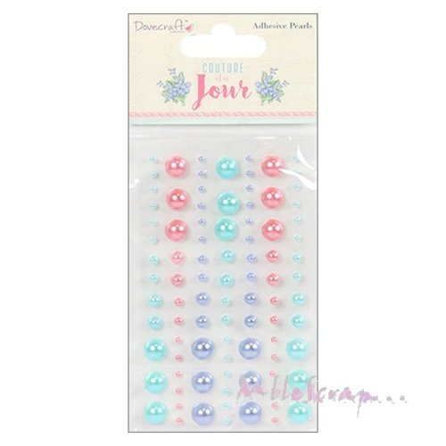 Demi-perles autocollantes embellissements scrapbooking carterie journaling diy - 90 pièces