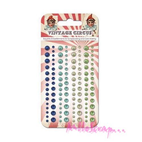 Demi-perles autocollantes embellissements scrapbooking carterie journaling diy - 120 pièces